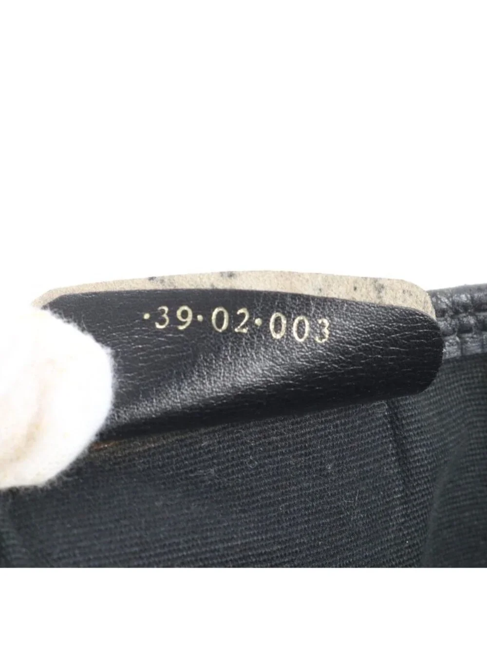 Gucci GG Canvas Sherry Line Leather Tote Shoulder Black